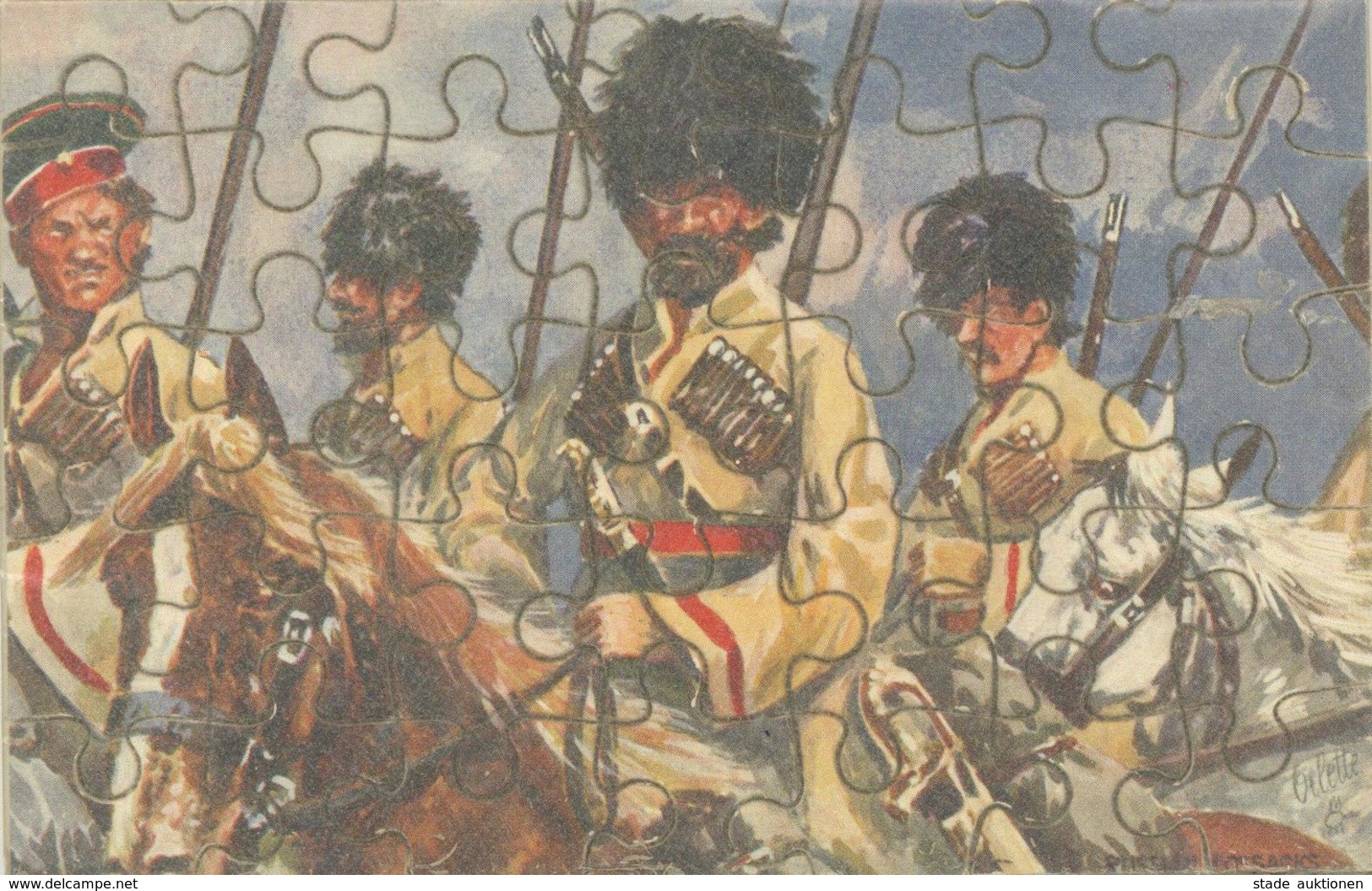 Puzzle Russische Soldaten Verlag Tucks Im Original Umschlag I-II - Non Classés