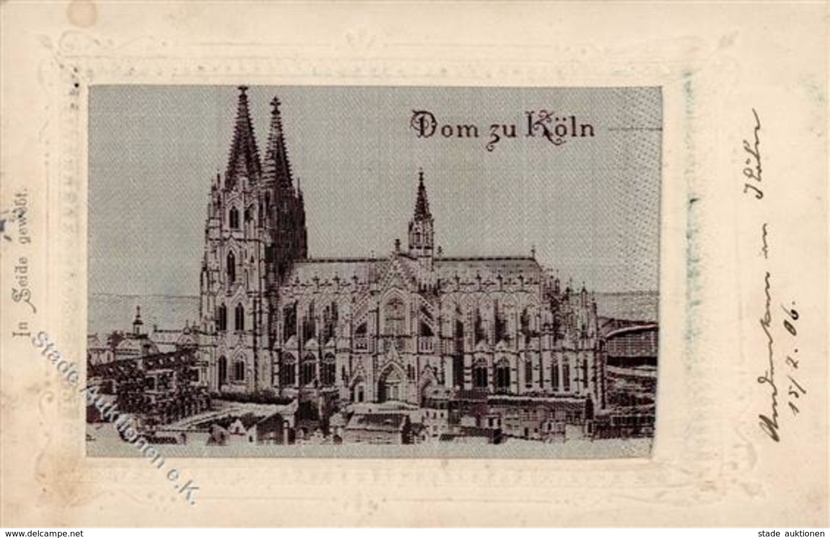 Seide Gewebt Dom Zu Köln 1906 I-II (fleckig) Soie - Non Classificati