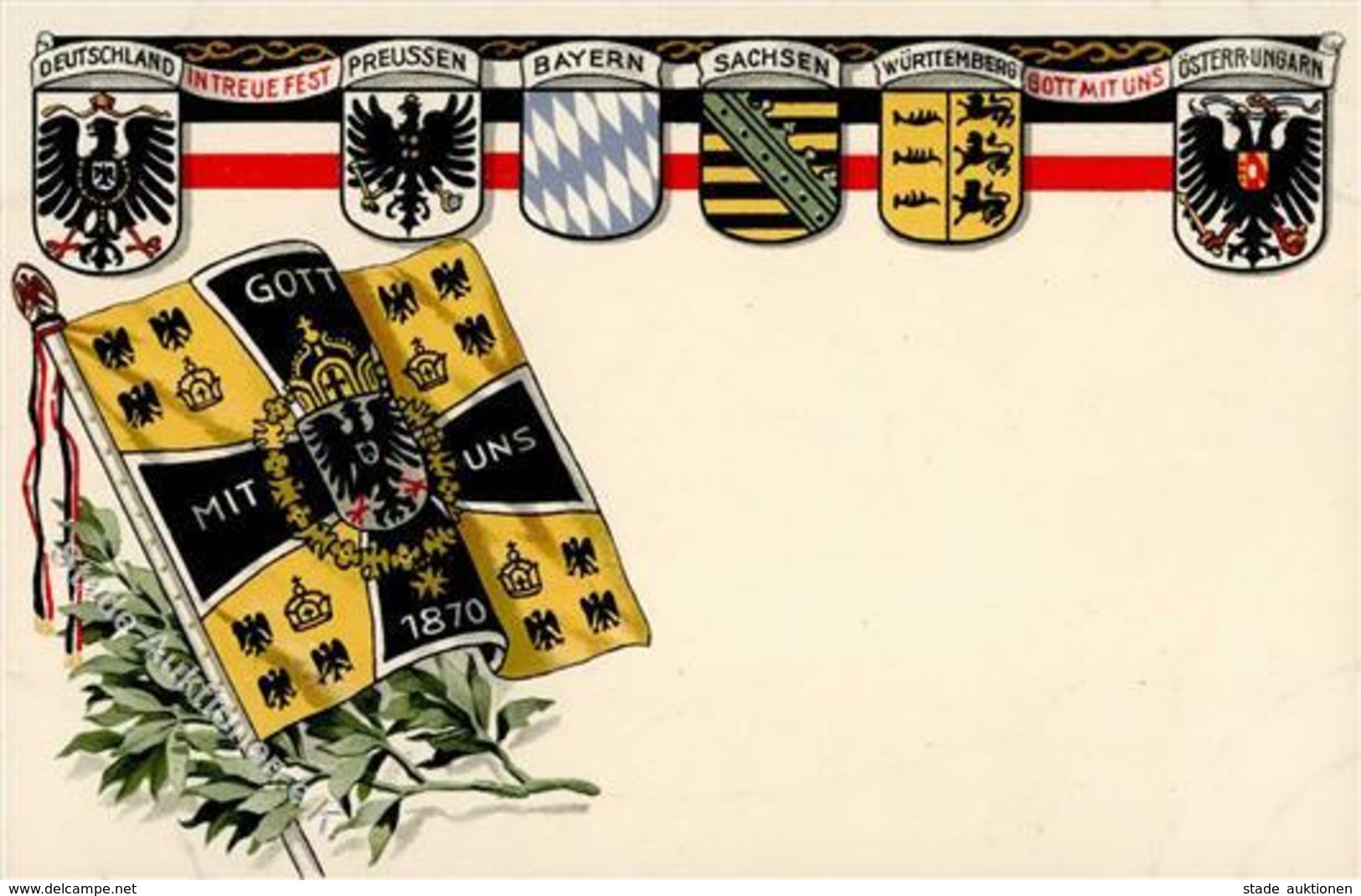 Fahne Schwarz-Weiß-Rot Verlag TSN 1500 Künstlerkarte I-II - Ohne Zuordnung