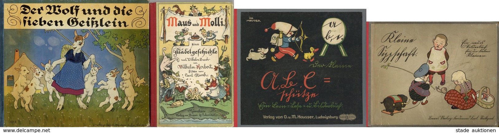 Kinderbuch Kleine Sippschaft, Maus Und Molli, ABC-Schützen, Der Wolf Und Die 7 Geißlein Lot Mit 4 Stück II - Jeux Et Jouets