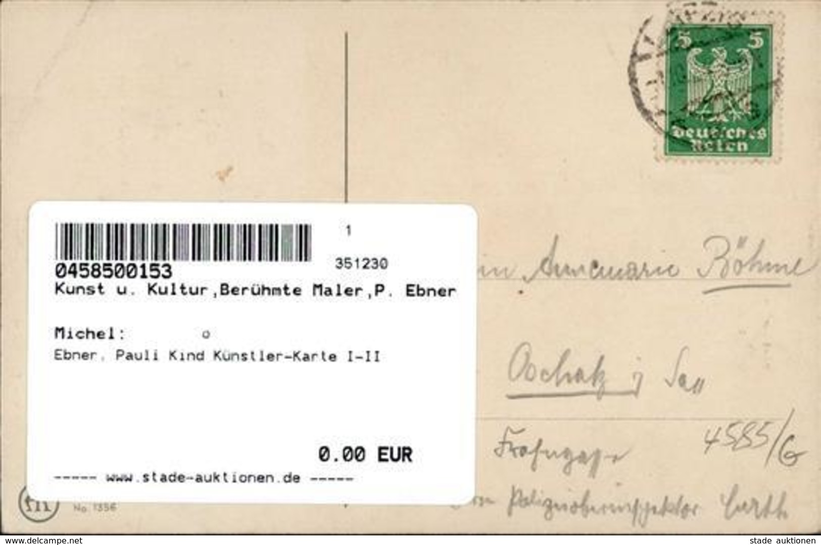 Ebner, Pauli Kind Künstler-Karte I-II - Ebner, Pauli