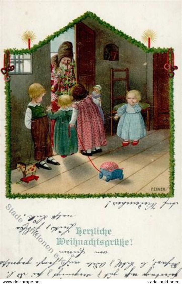 Ebner, Pauli Weihnachtsmann Kinder  Künstlerkarte I-II Pere Noel - Ebner, Pauli