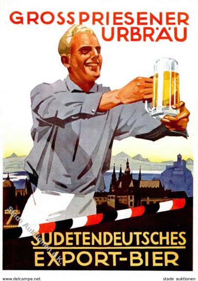 HOHLWEIN,Ludwig - Grosspriesener Urbräu - Sudetendeutsches Exportbier I - Hohlwein, Ludwig