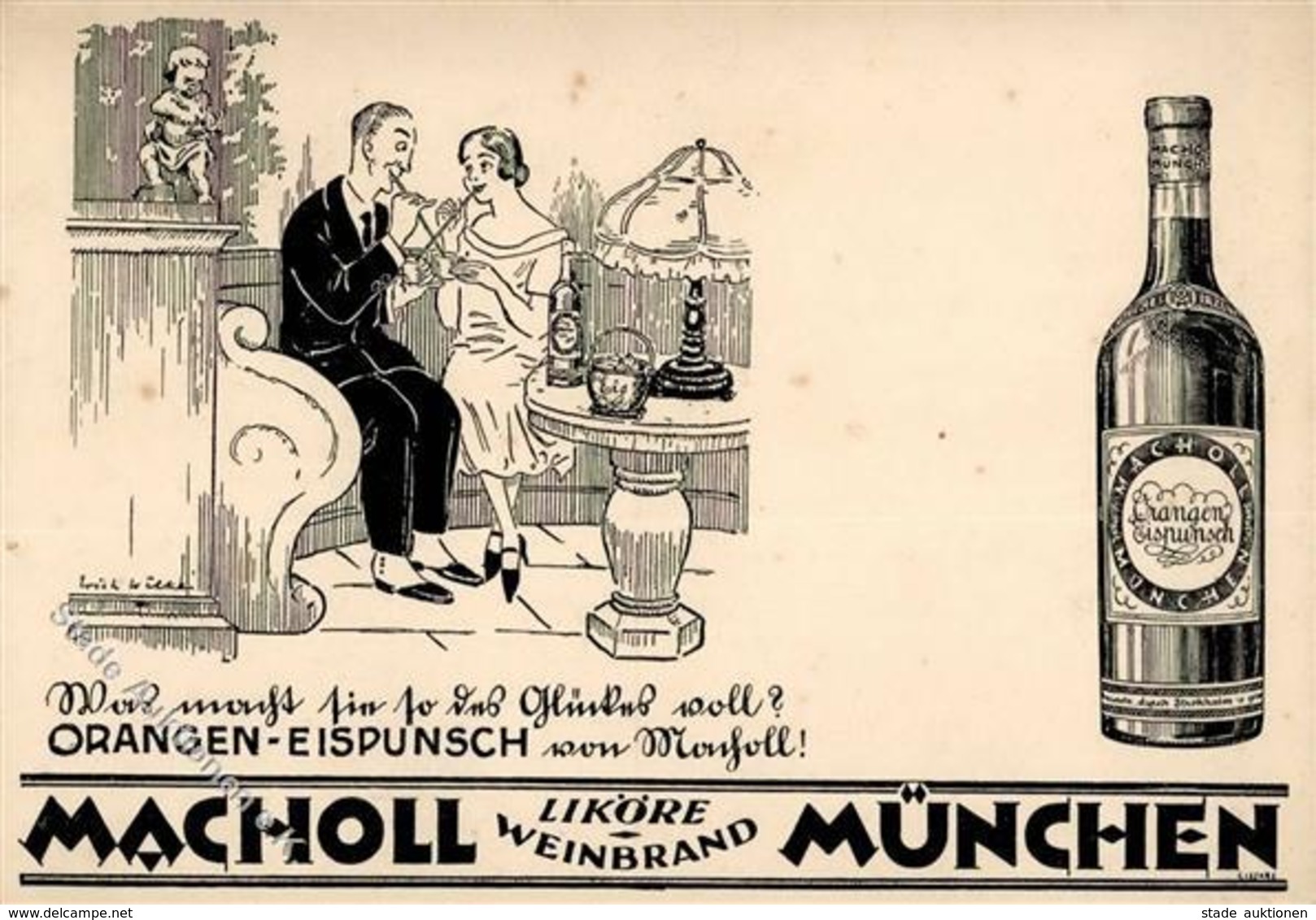 MÜNCHEN - MACHOL-LIKÖRE Und WEINBRAND Sign. Erich Wilke I-II - Publicité