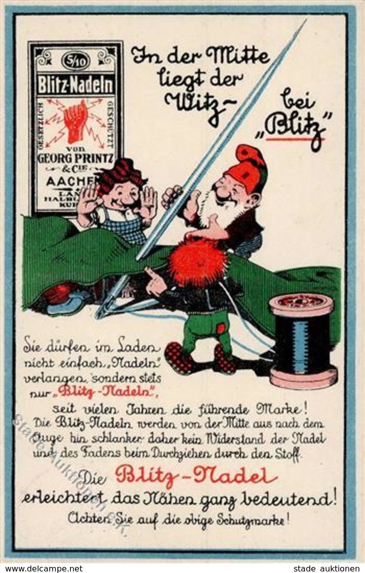 Werbung Aachen (5100) Blitz Nadel Zwerge I-II Publicite Lutin - Advertising