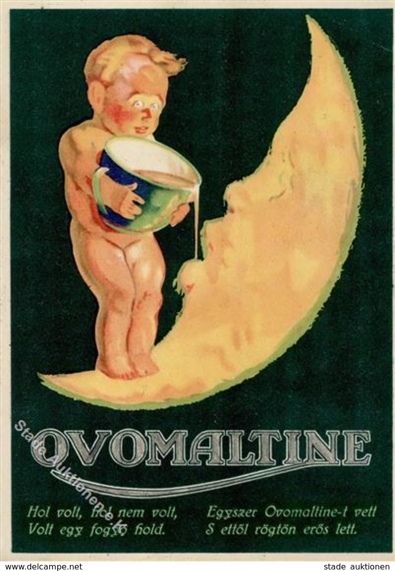 Werbung Bern Schweiz Ovomaltine Kind Mond I-II Publicite - Publicité