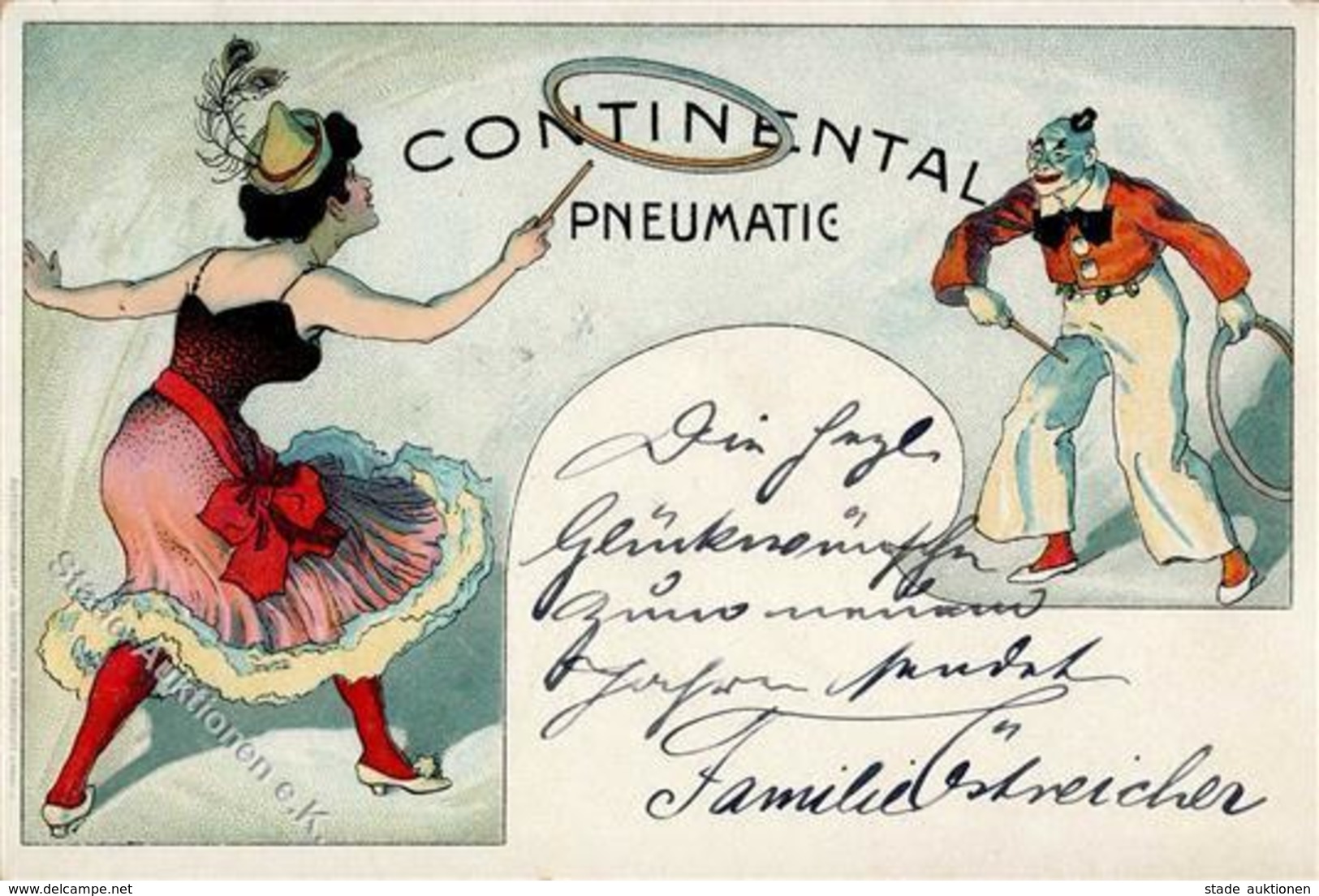 Continental Clown Litho Werbe AK I-II - Publicité