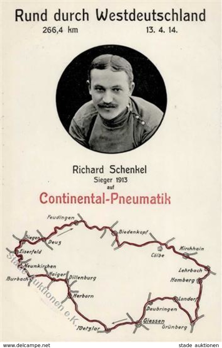 Continental Rund Durch Westdeutschland Richard Schenkel I-II - Advertising
