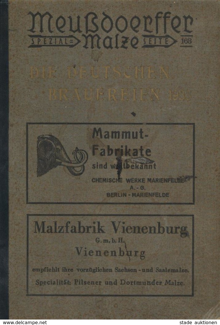 Bier Buch Die Deutschen Brauereien Einziges Offizielles Firmenjahrbuch Der Wirtschaftsgruppe Brauerei Jahrgang 1935 Verl - Publicidad
