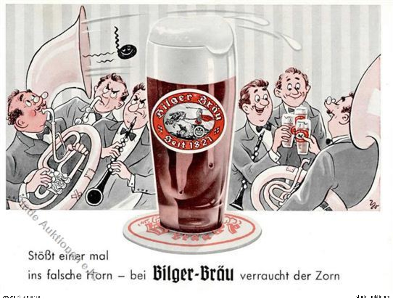 Bier Gottmadingen (7702) Bilger Bräu U. 1 Bad. Bundesmusikfest Werbe-Karte I-II Bière - Publicidad