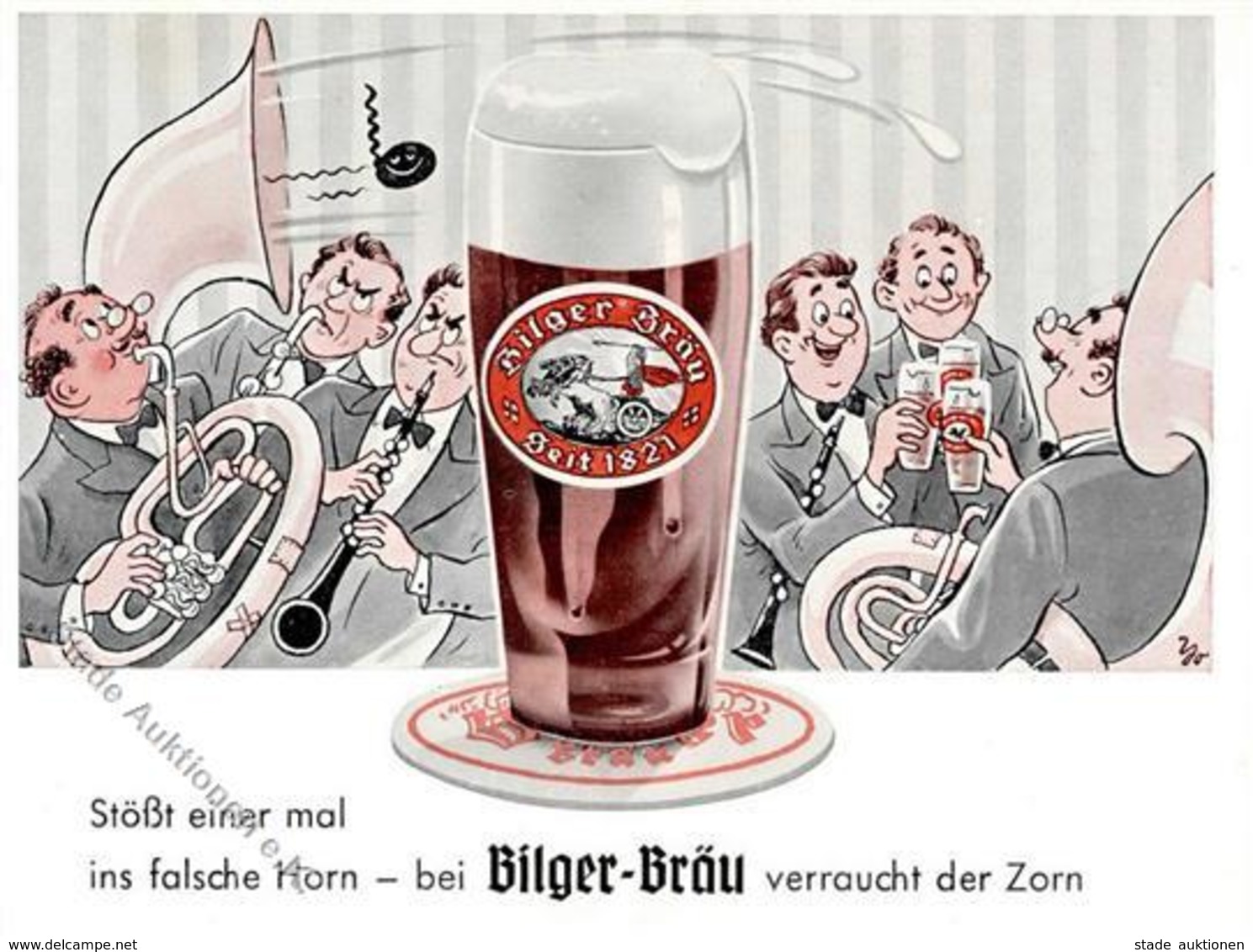 Bier Gottmadingen (7702) Bilger Bräu U. 1 Bad. Bundesmusikfest Werbe-Karte I-II Bière - Werbepostkarten