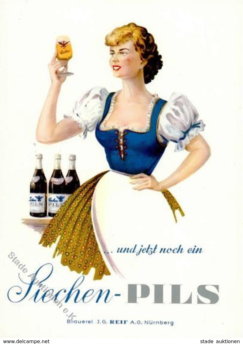 Bier Nürnberg (8500) Siechen Pils Werbe AK I-II Bière - Publicité