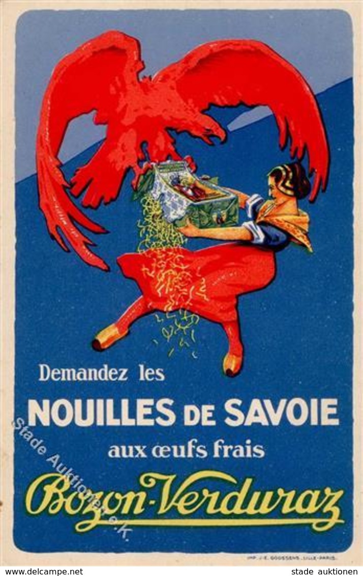 Lebensmittel Nouilles De Savoie Bozon Verduraz Werbe AK I-II - Publicité