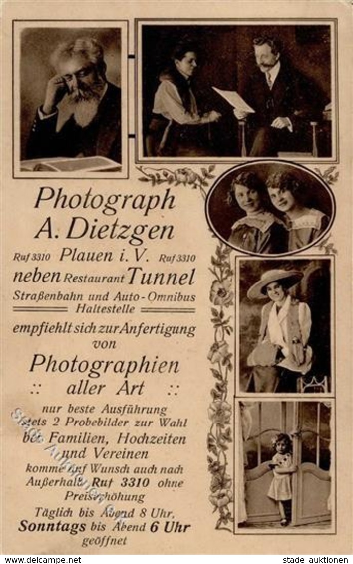 Fotograf Plauen (O9900) A. Dietzgen I-II - Sonstige & Ohne Zuordnung