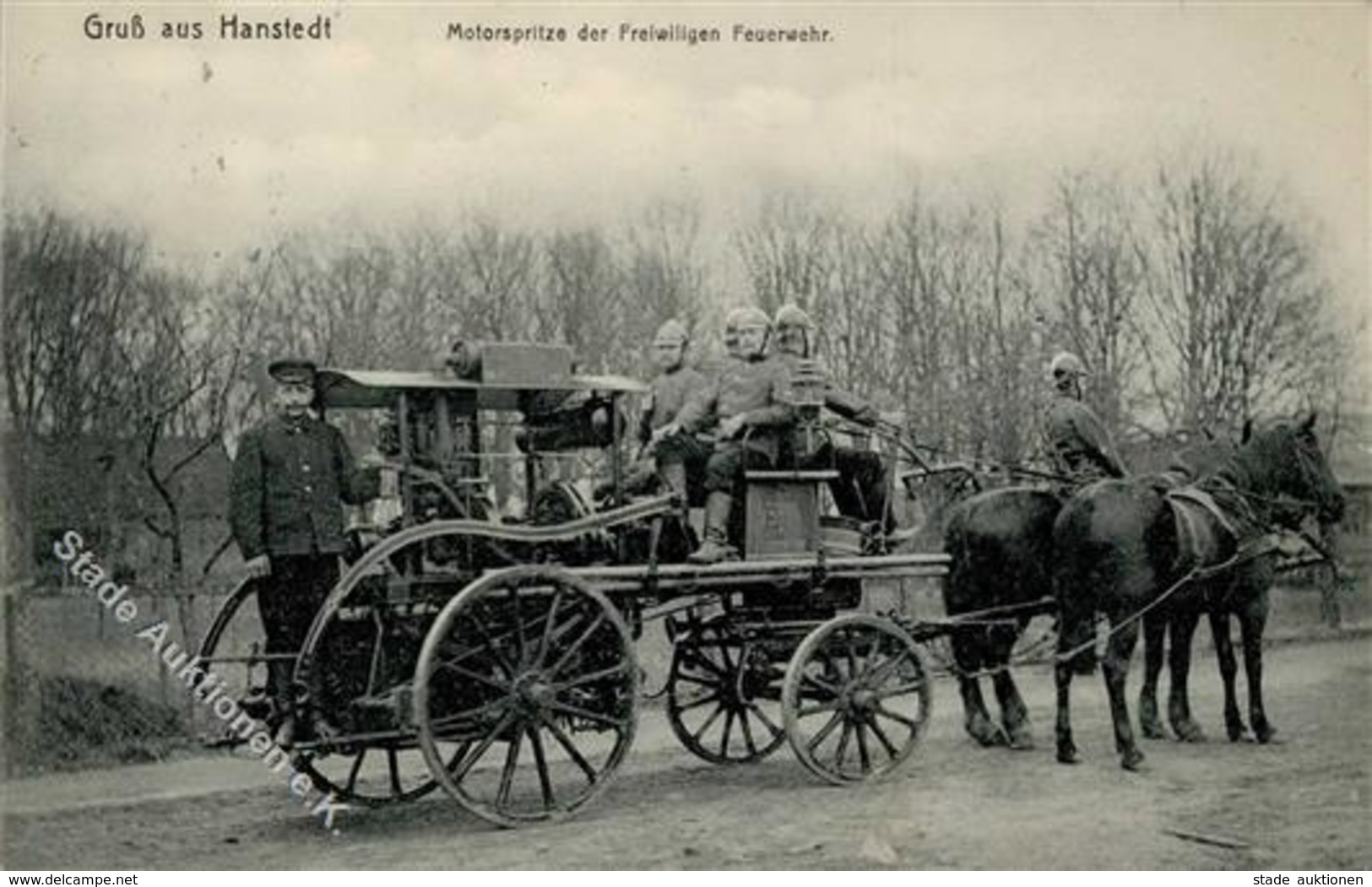 Feuerwehr Hanstedt (2116) Motorspritze 1911 I-II Pompiers - Firemen