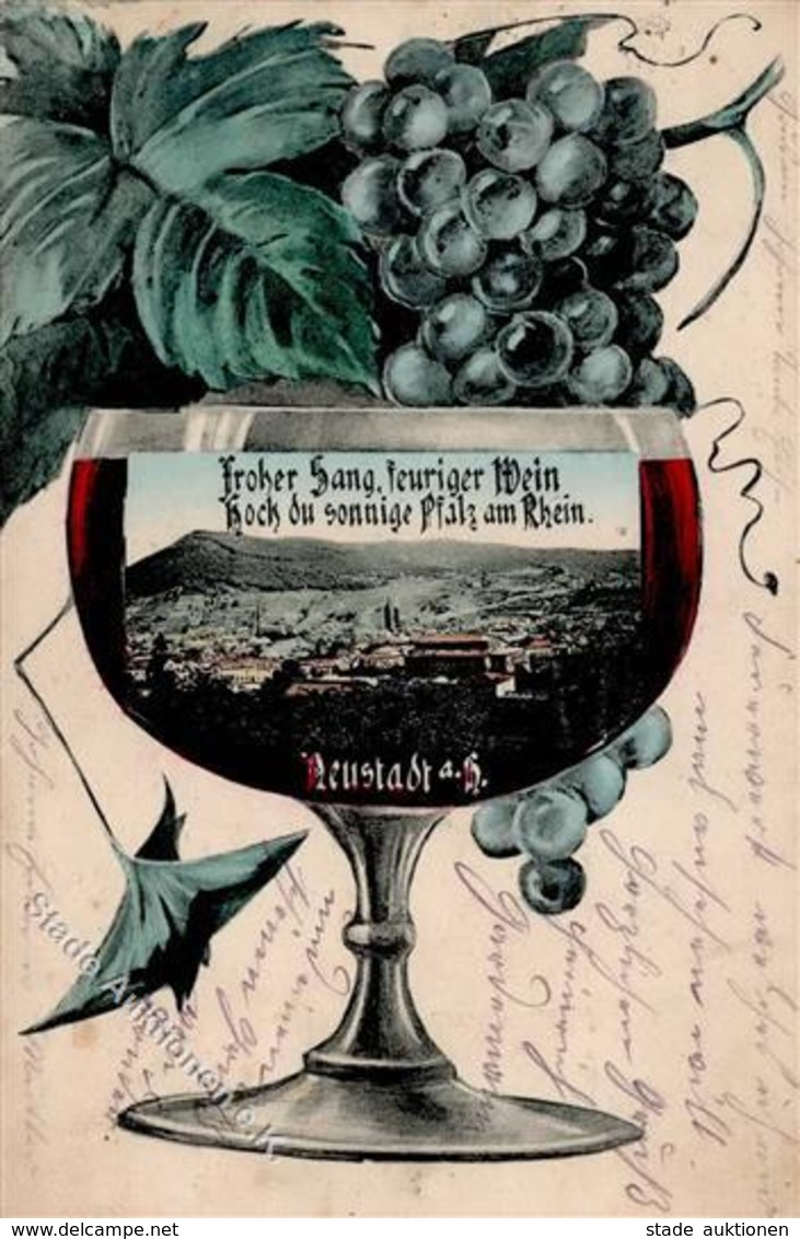 Wein Bad Neustadt (8740) Glas Trauben I-II (Marke Entfernt) Vigne - Expositions