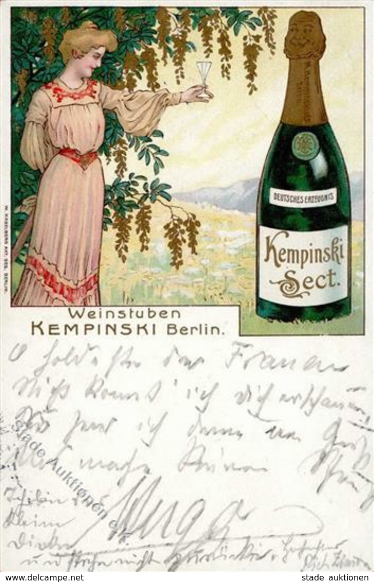 Wein Berlin (1000) Weinstuben Kempinski Künstlerkarte 1905 I-II Vigne - Ausstellungen