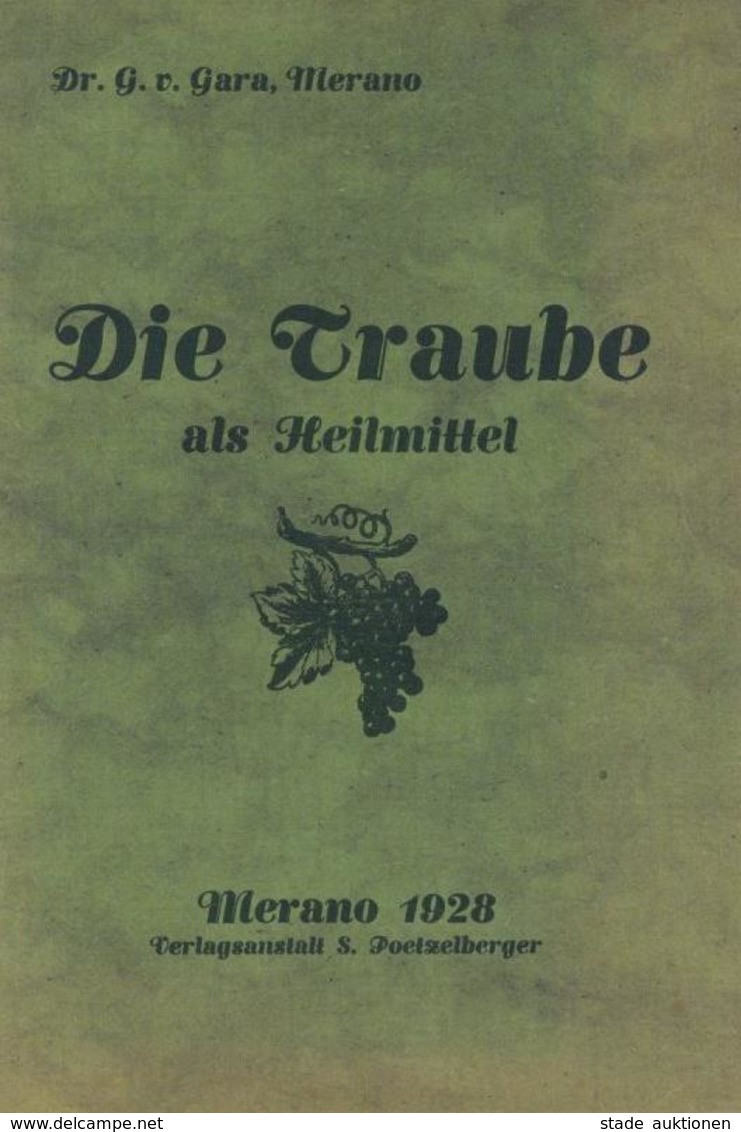 Wein Buch Die Traube Als Heilmittel Gara, G. V. Dr. 1928 Verlagsanstalt S. Poetzelberger 18 Seiten II Vigne - Ausstellungen