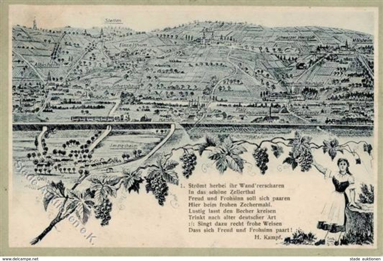 Wein Harxheim (6501) Zellertal I-II (Marke Entfernt) Vigne - Exposiciones