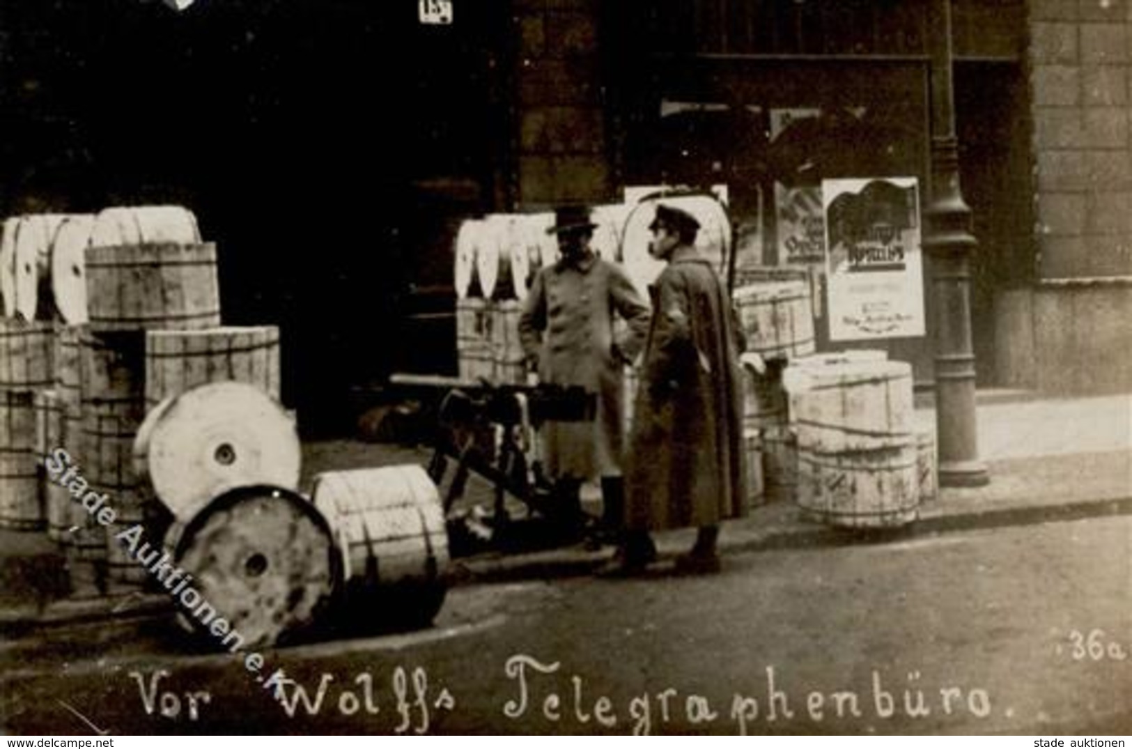 Berlin (1000) Vor Wolffs Telegraphenbüro Foto AK I-II - Exhibitions