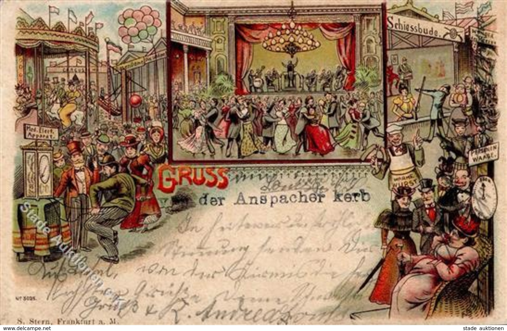 Jahrmarkt Anspach (6392) Lithographie 1898 I-II - Exhibitions