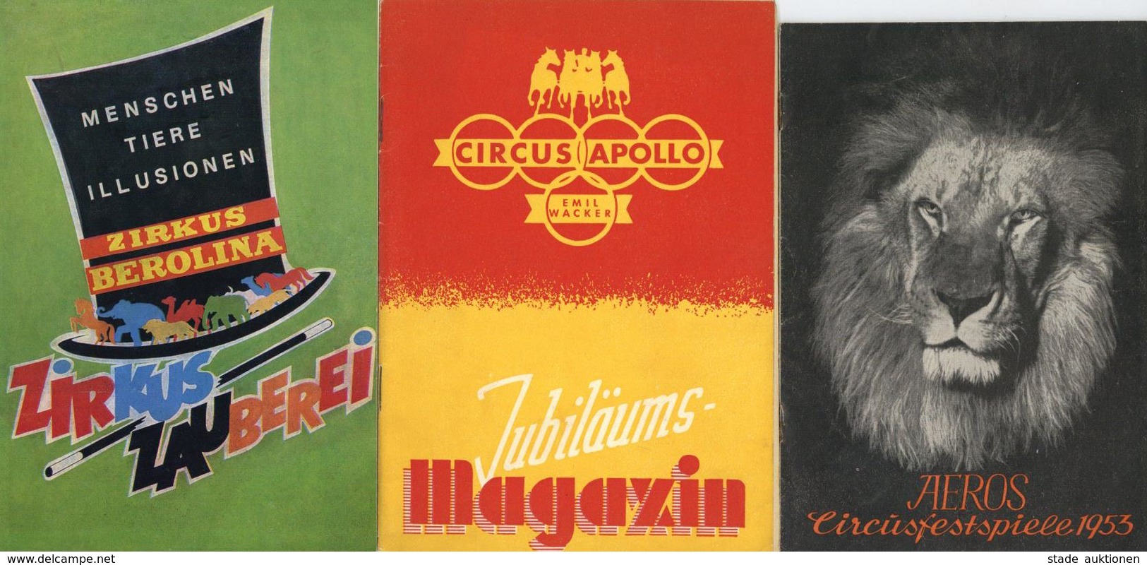 Zirkus Lot Mit 5 Broschüren Und 3 Kl. Plakate II - Circus