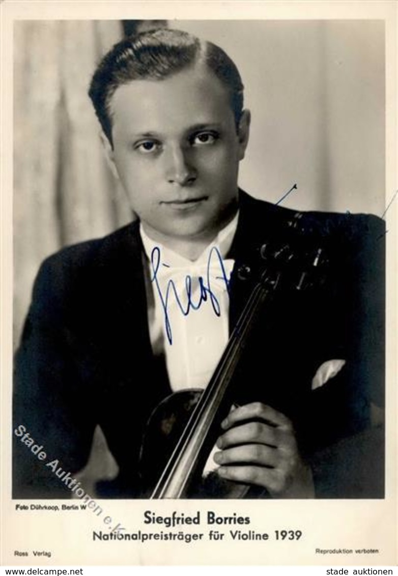 Autogramm Borries, Siegfried Nationalpreisträger Für Violine 1939 Foto AK I-II (keine Ak-Einteilung) - Sonstige & Ohne Zuordnung