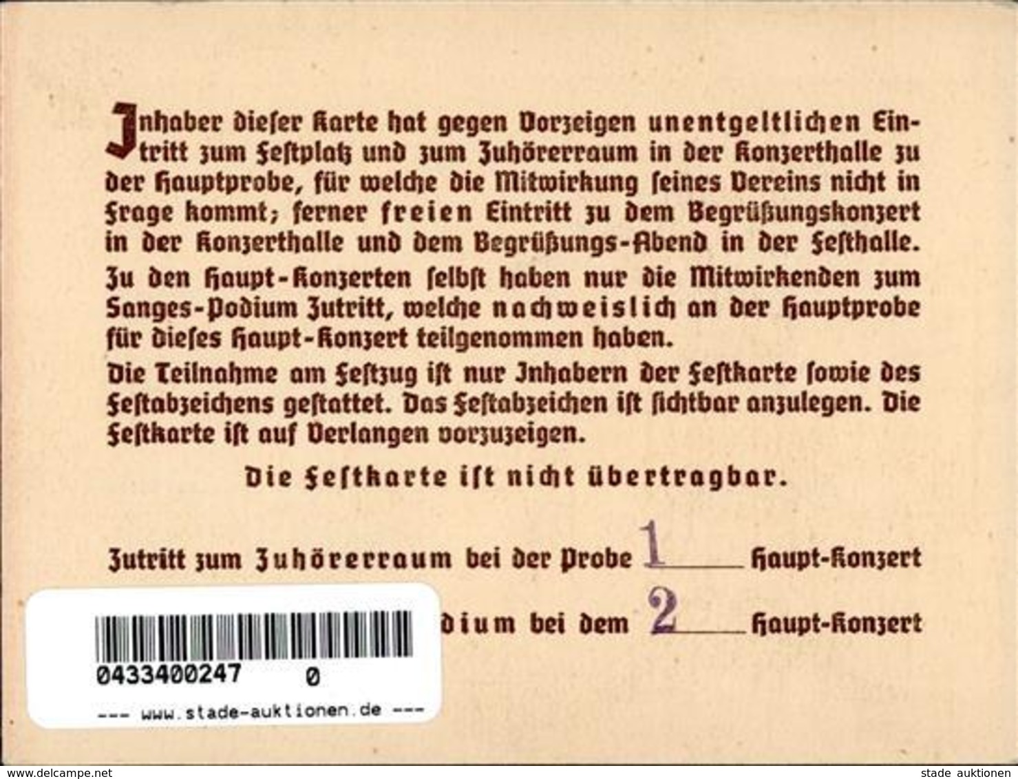 Sängerfest 2. Sächsisches Sängerfest Festkarte KEINE AK I-II - Ohne Zuordnung