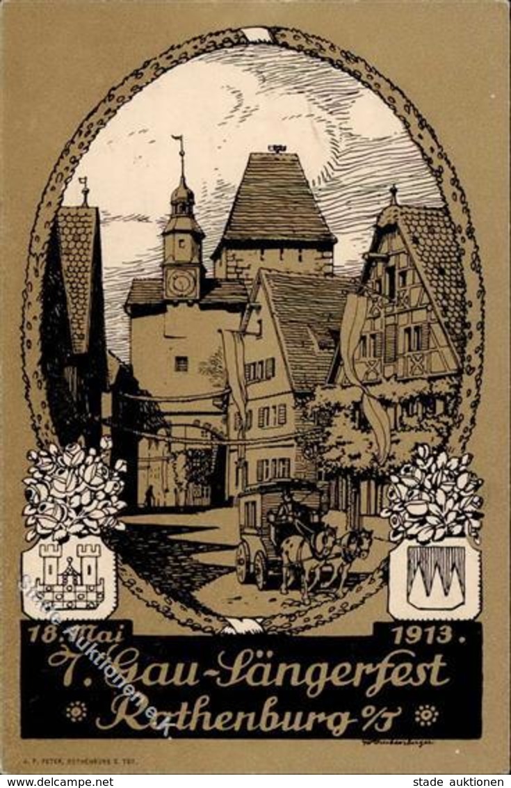 Sängerfest Rothenburg (8803) 7. Gau Sängerfest  1913 I-II - Ohne Zuordnung