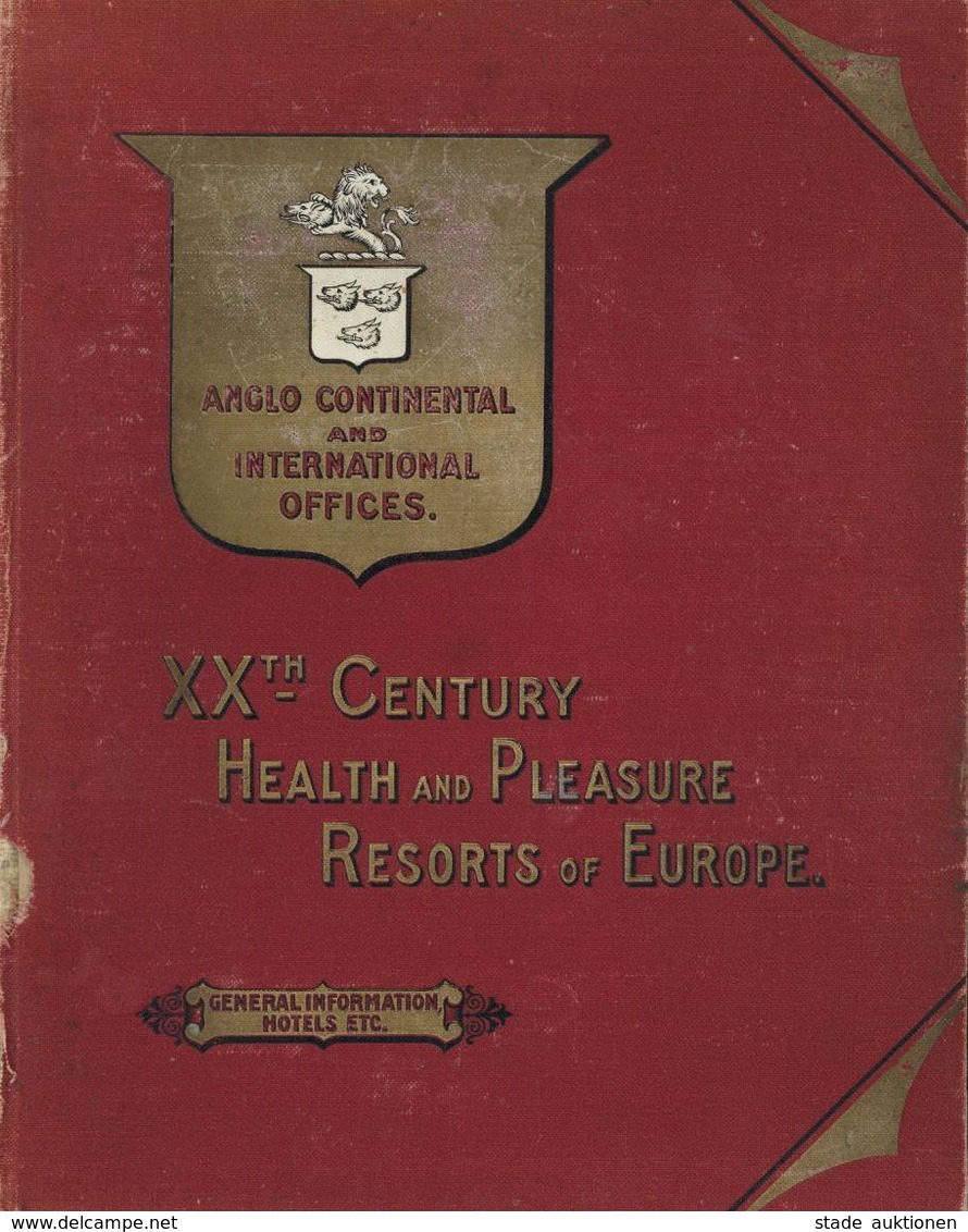 Buch Europäischer Hotelführer The XXth Century Haelth And Pleasure Resorts Of Europe 1909-1910 300 Seiten Mit Sehr Viele - Sonstige & Ohne Zuordnung