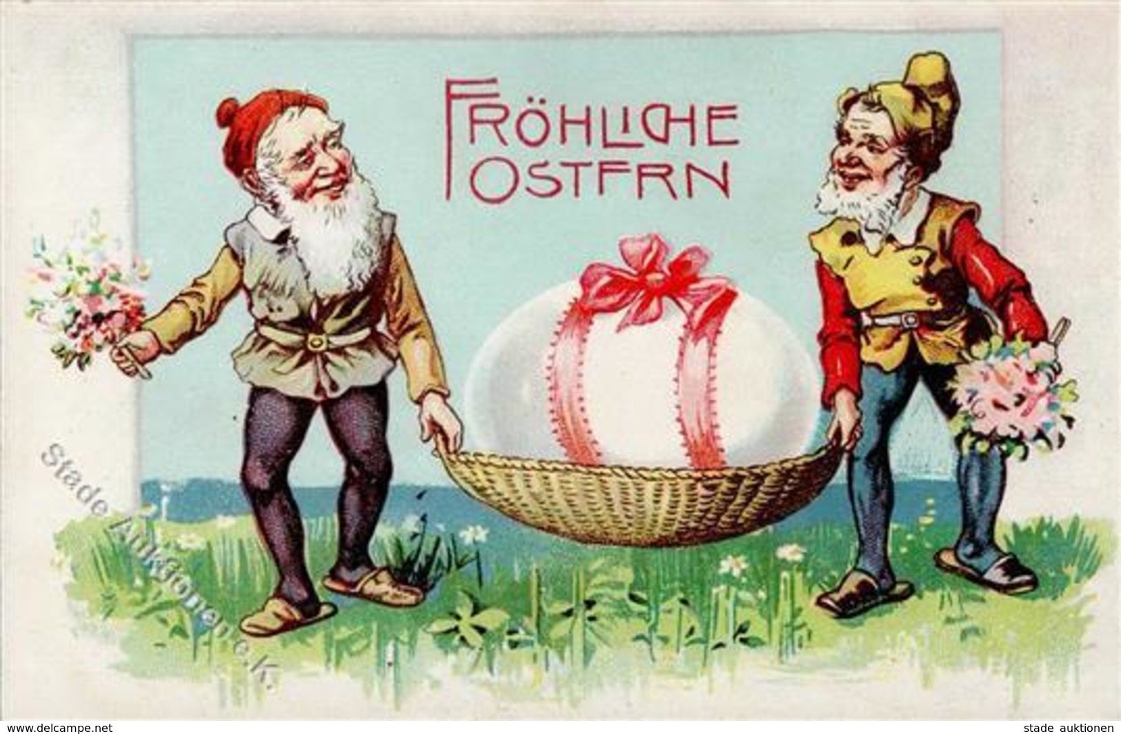 Zwerg Ostern  Prägedruck 1910 I-II Paques Lutin - Contes, Fables & Légendes