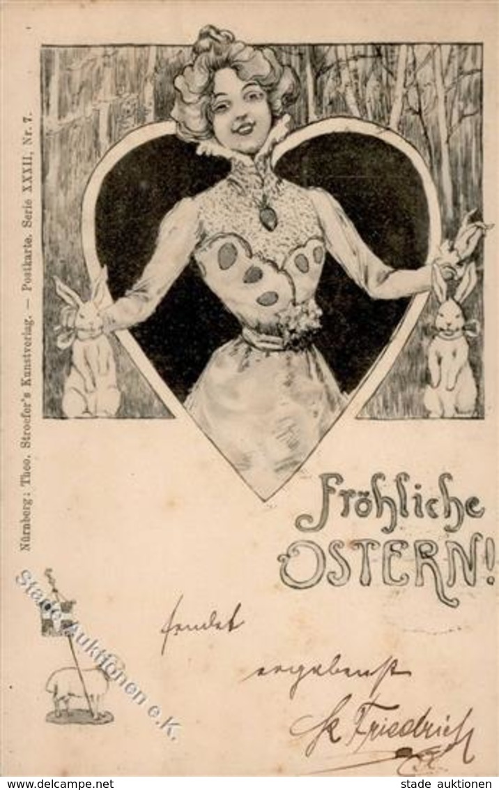 Ostern Jugendstil Verlag TSN 7 Künstlerkarte 1900 I-II Art Nouveau Paques - Easter