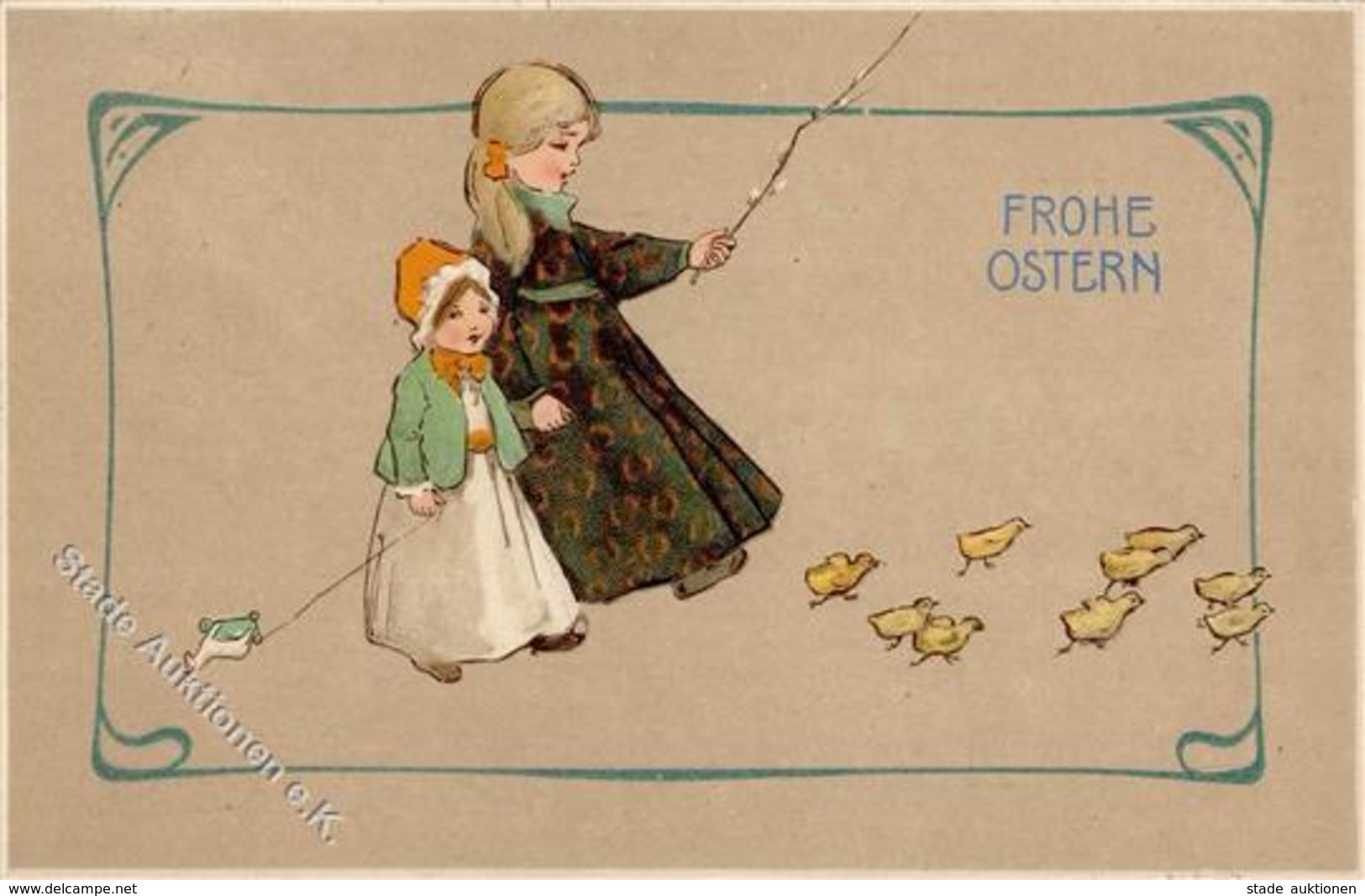 Ostern Kinder Küken  Prägedruck 1906 I-II Paques - Pâques