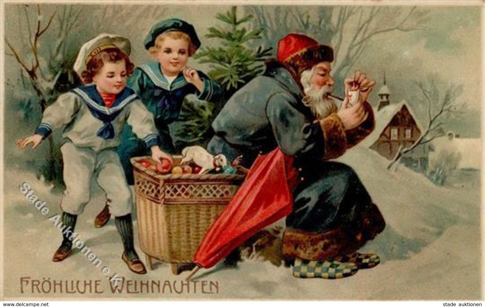 WEIHNACHTSMANN - Prägekarte Mit Spielzeug I-II Jouet - Santa Claus