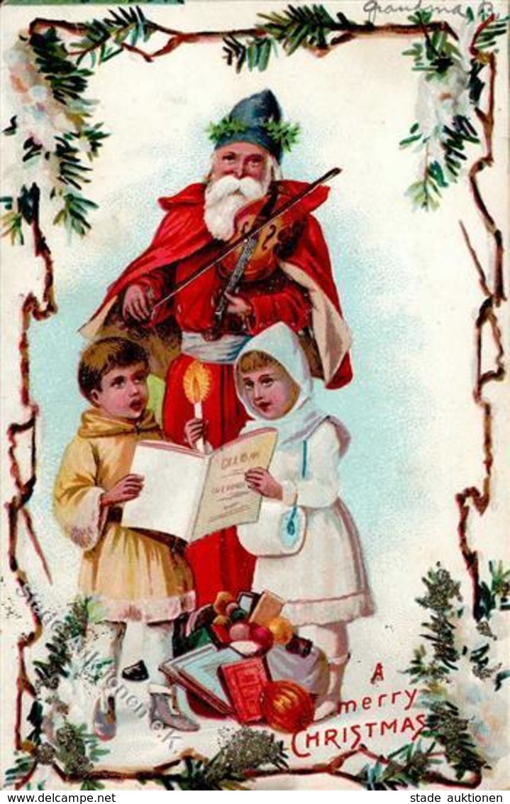 Weihnachtsmann Kinder  Prägedruck I-II Pere Noel - Santa Claus