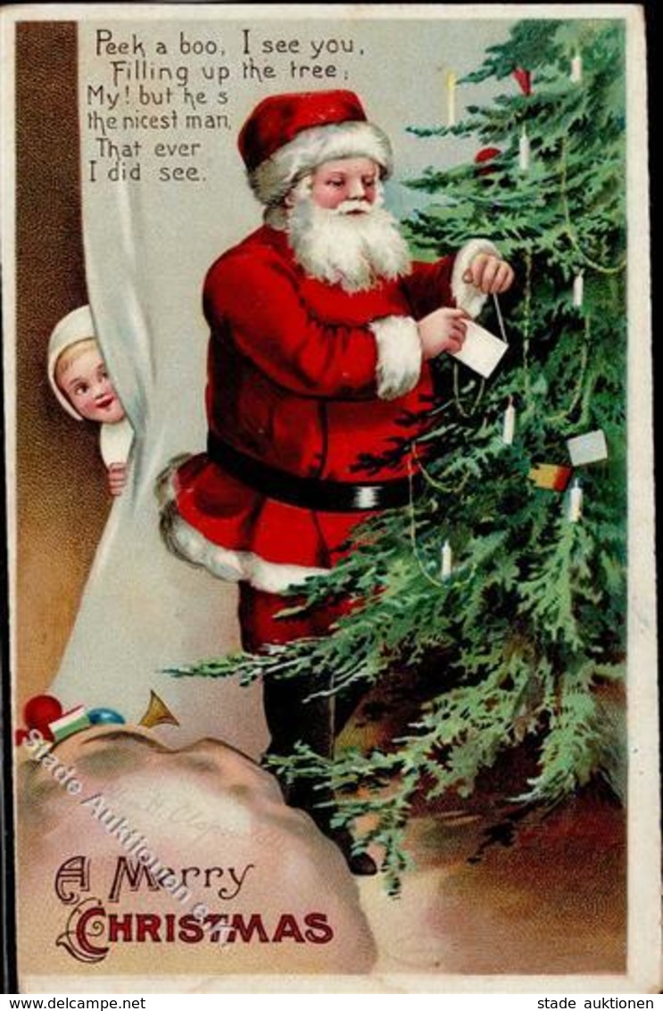 Weihnachtsmann Kinder  Prägedruck I-II Pere Noel - Santa Claus
