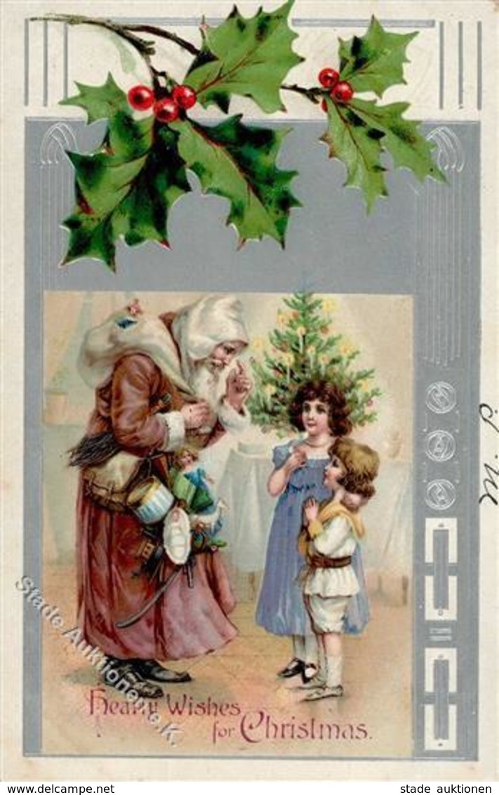 Weihnachtsmann Kinder Puppe  Prägedruck 1906 I-II Pere Noel - Santa Claus