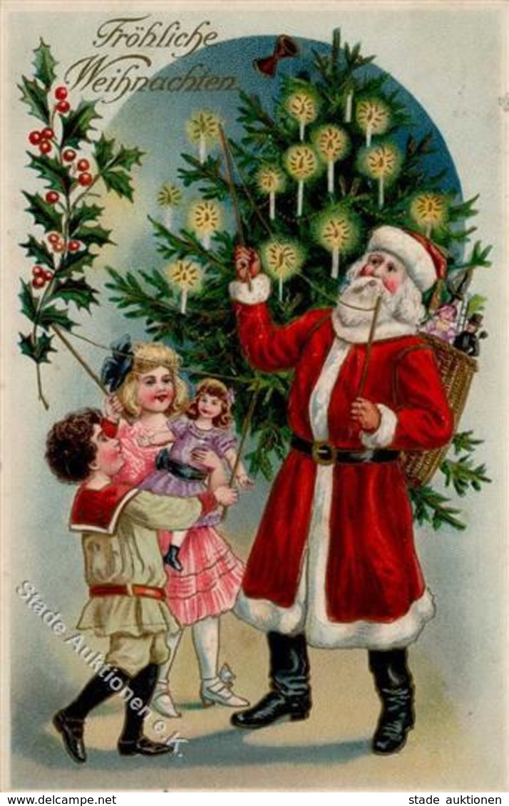 Weihnachtsmann Kinder Puppe  Prägedruck 1911 I-II Pere Noel - Santa Claus