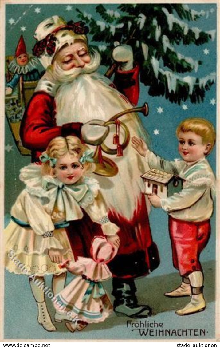 Weihnachtsmann Kinder Puppe Spielzeug  Prägedruck 1911 I-II Pere Noel Jouet - Santa Claus