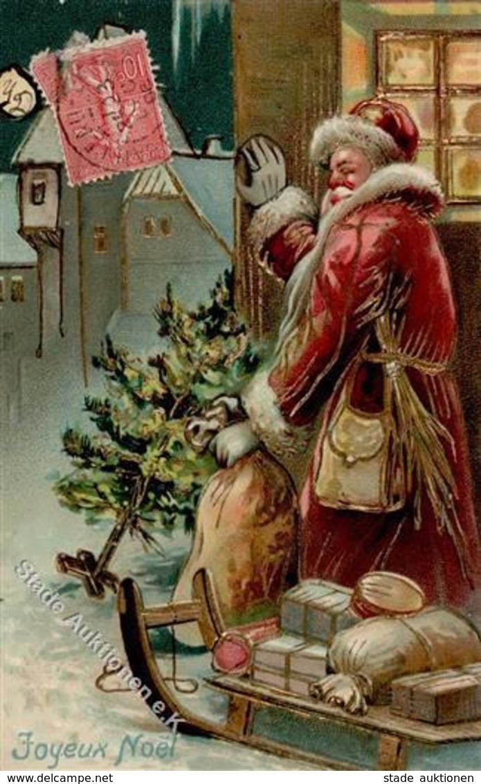 Weihnachtsmann Prägedruck 1906 I-II Pere Noel - Santa Claus