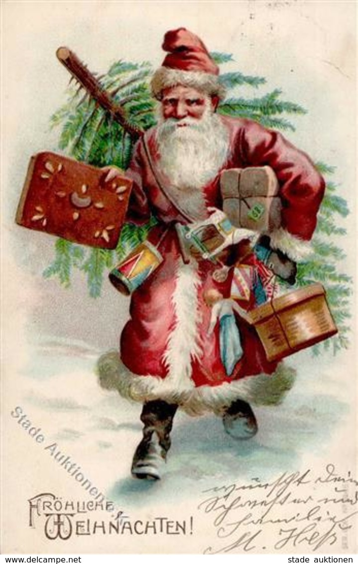 Weihnachtsmann Puppe Spielzeug  Prägedruck 1905 I-II Pere Noel Jouet - Santa Claus