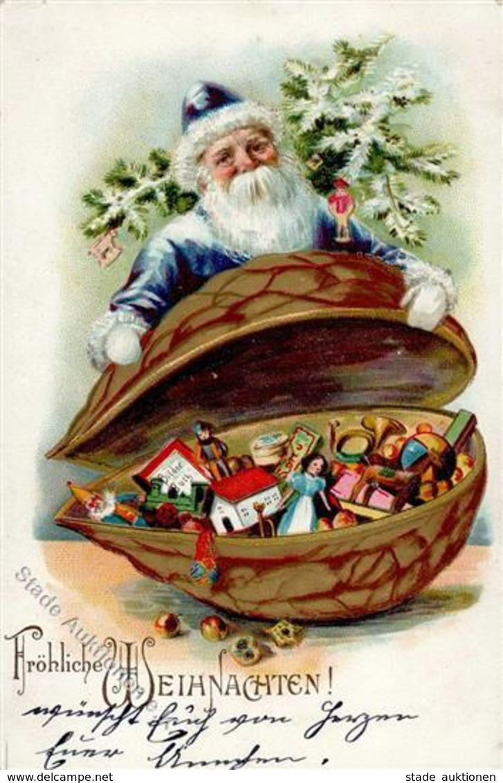 Weihnachtsmann Puppe Spielzeug 1904 Präge-Karte I-II Pere Noel Jouet - Santa Claus