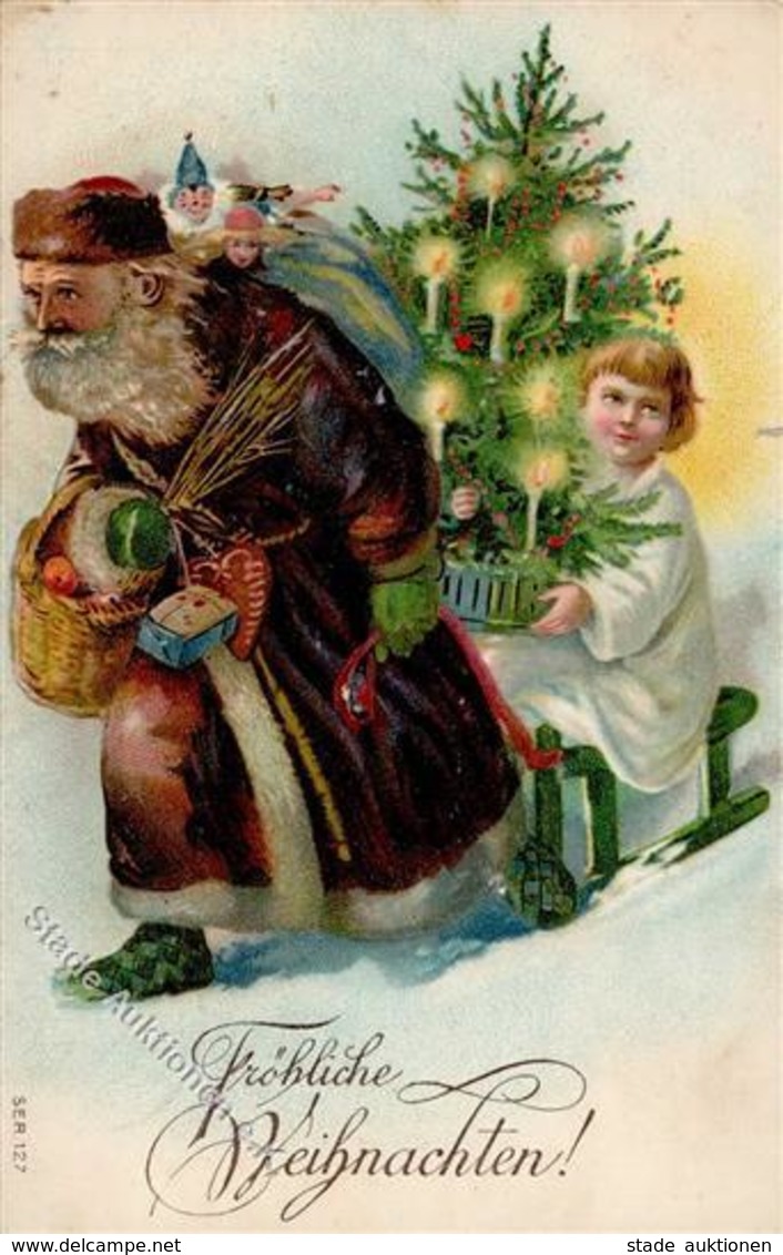 Weihnachtsmann Puppe Spielzeug Prägedruck 1898 I-II Pere Noel Jouet - Santa Claus