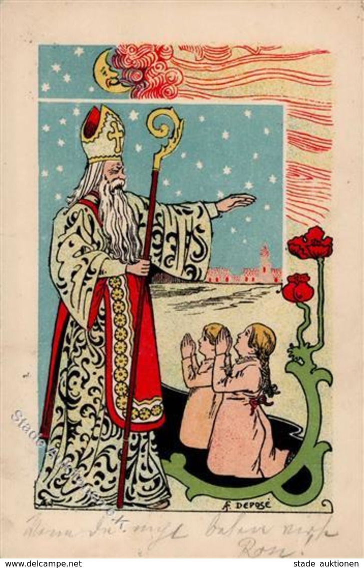 Nikolaus Kinder Künstlerkarte 1902 I-II Pere Noel - Other & Unclassified