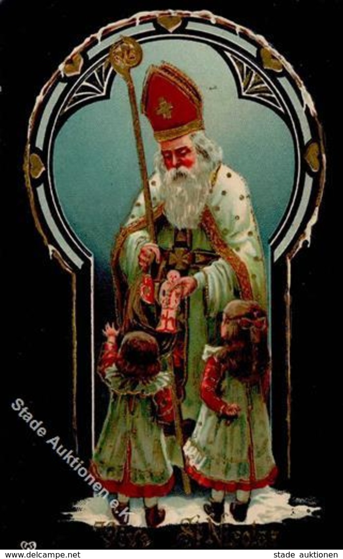 Nikolaus Kinder Puppe  Prägedruck 1907 I-II Pere Noel - Sonstige & Ohne Zuordnung