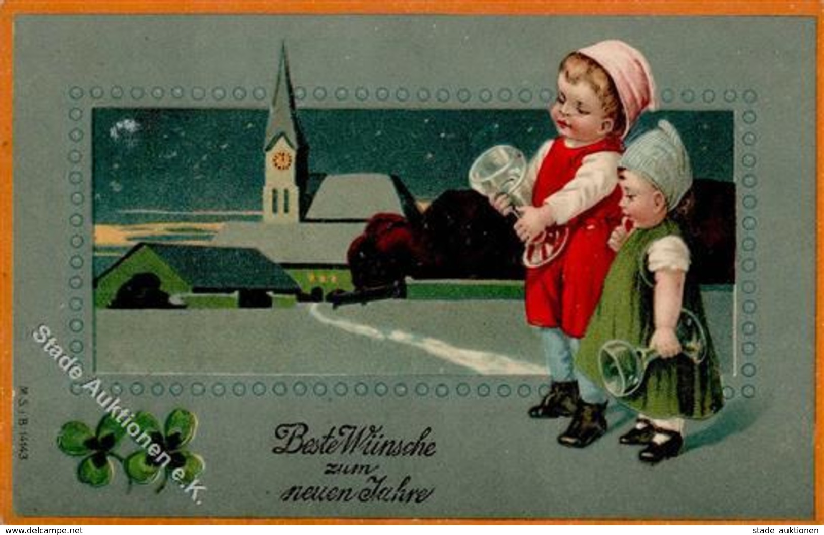 Neujahr Kinder  Prägedruck 1910 I-II Bonne Annee - Nouvel An