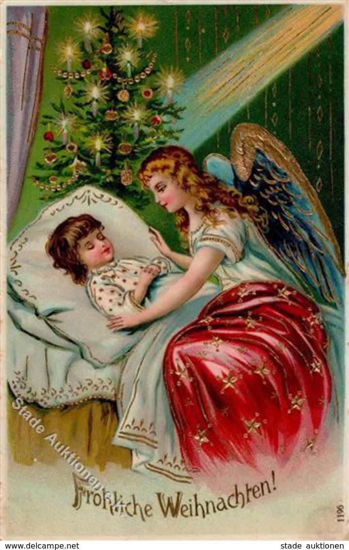 Engel Kind Weihnachten  Prägedruck 1909 I-II Noel Ange - Angels