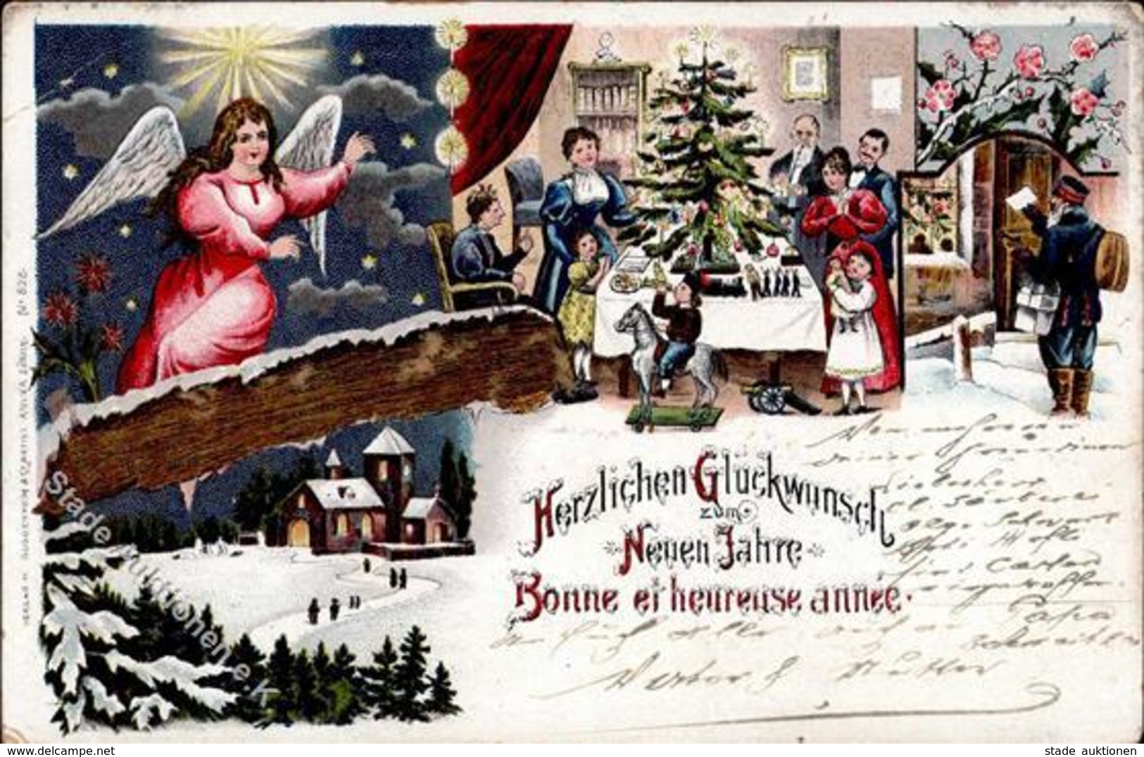 Engel Neujahr Kinder Spielzeug  1902 I-II (Eckbug) Jouet Bonne Annee Ange - Angels