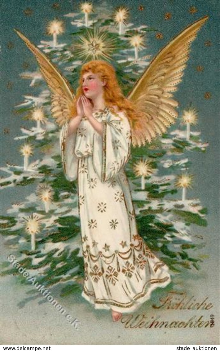 Engel Weihnachten  Prägedruck 1900 I-II Noel Ange - Engel