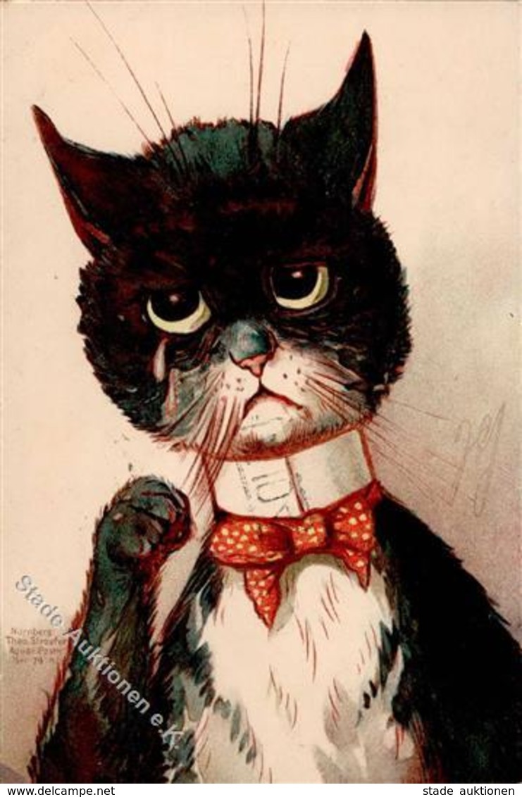Katze Personifiziert TSN Nr. 79 Künstlerkarte 1901 I-II Chat - Chats